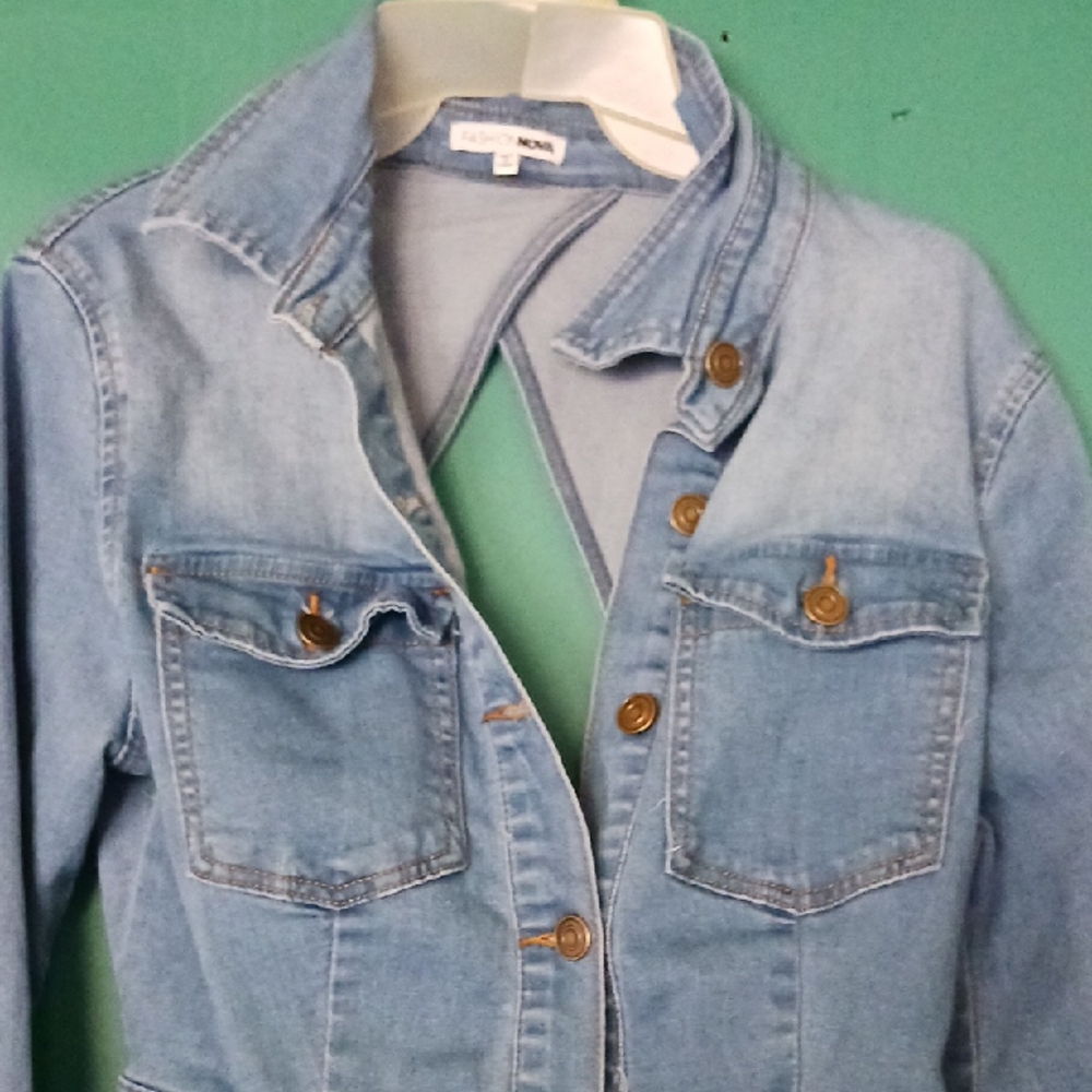 Fashion Nova Blue Denim Backless Shirt Dress - Picture 3 of 6